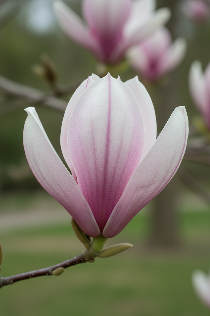 Tulpen-Magnolie Magnolia Blüten Detail Malsch